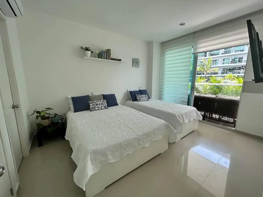 Lägenhet Beachfront Bliss-2Br Haven Steps From Sandy Shores Cartagena